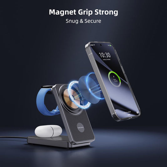 Elecdov CE10G 3 In 1 Magnetic Charging Station for Google Pixel: The Ultimate Charging Solution