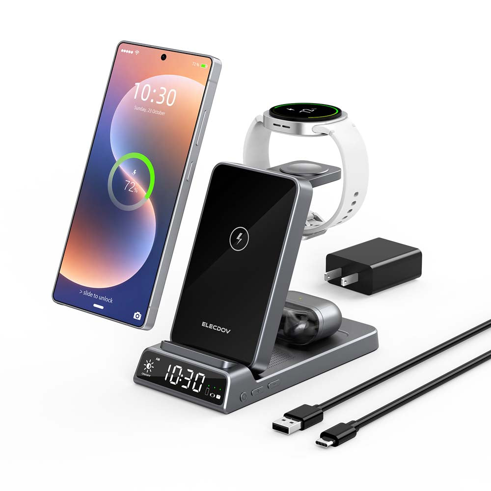 Elecdov CE20F 3 In 1 Magnetic Charging Multi-functional Integrated Magnetic Charging Station