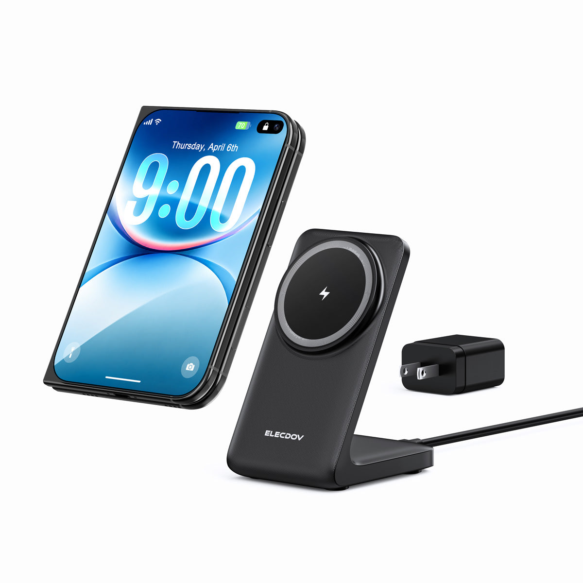 A focused, Qi2.2 certified single-device charger. Features a built-in cooling fan and TEC to deliver the fastest, coolest charge for your phone.