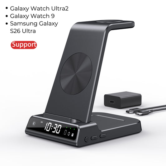 Elecdov C01 3-in-1 Magnetische Ladestation für Samsung, Inklusive Ladestecker