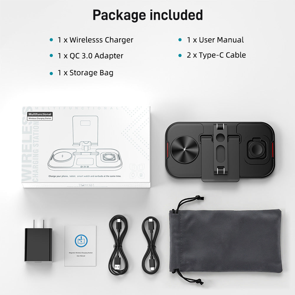 Elecdov C11N 4 In 1 Magnetic Charging Charger Packing List
