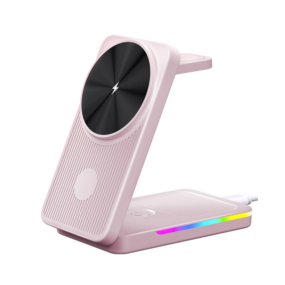 Elecdov CE06S 3-in-1 Wireless Charging-pink