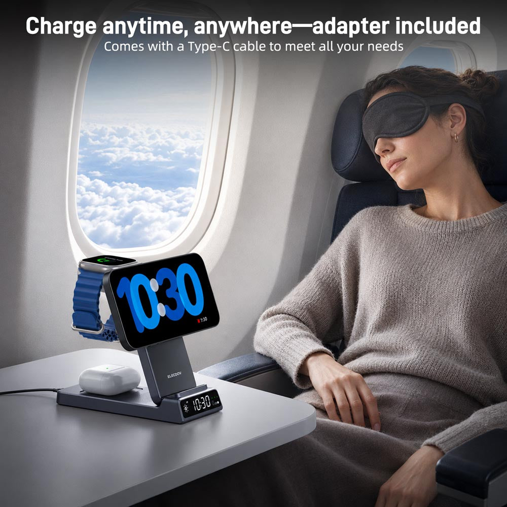 Elecdov CE19A 3 In 1 Magnetic Charging-A power adapter is included for convenient charging anytime