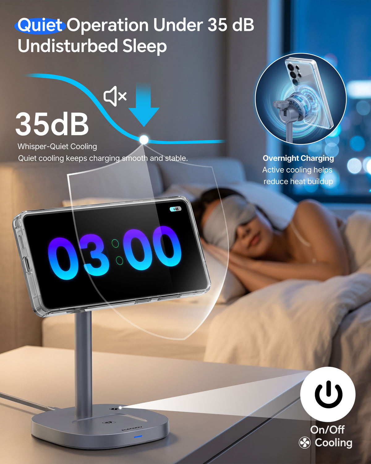 Elecdov W98S 3-in-1 Magnetische Ladestation für Samsung Qi2 zertifiziertes Ladegerät, inklusive Ladeadapter