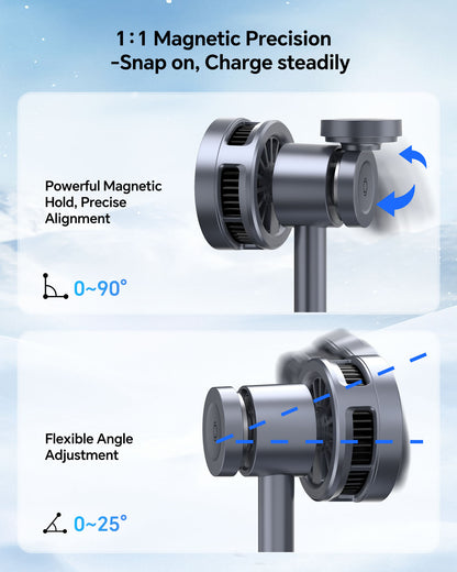Elecdov W98S 3-in-1 Magnetische Ladestation für Samsung Qi2 zertifiziertes Ladegerät, inklusive Ladeadapter