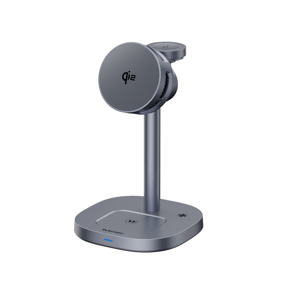 Elecdov W98S 3-in-1 Magnetische Ladestation für Samsung Qi2 zertifiziertes Ladegerät, inklusive Ladeadapter