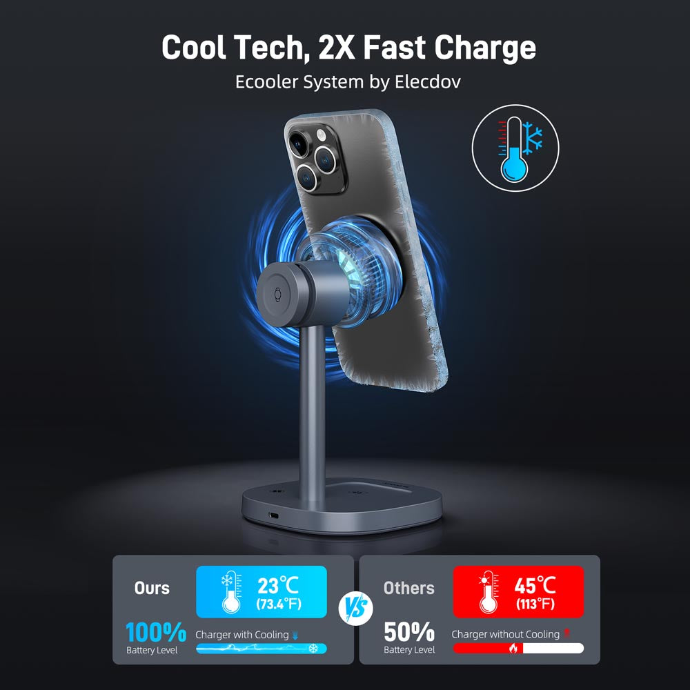 Elecdov W98A 3 In 1 Magnetic Charging Cool Tech, 2X Fast Charge Ecooler System by Elecdov