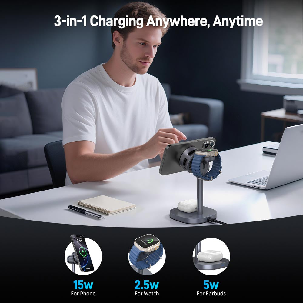 Elecdov W98A 3 In 1 Magnetic Charging 3-in-1 Charging Anywhere, Anytime
