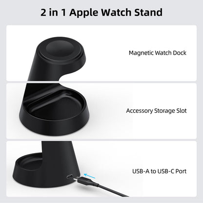 Elecdov WCO1A 3 In 1 Magnetic Charging 2 in 1 Apple Watch Stand