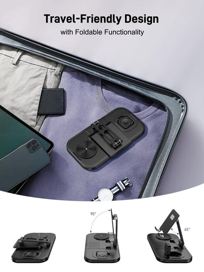 4-in-1-Ladestation für kabelloses Laden von Apple iPhone, Apple Watch, Ohrhörern, iPad und mehreren anderen Geräten 