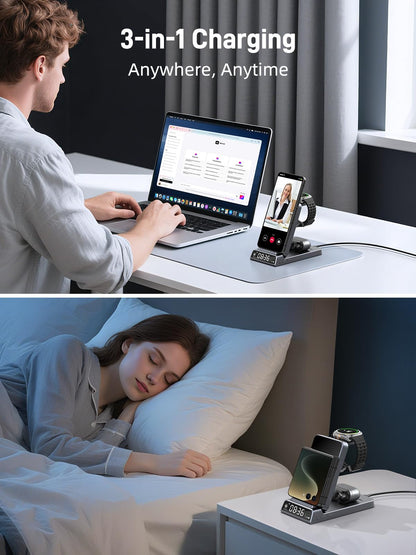 Elecdov 3-in-1-Wireless-Ladegerät für Samsung Galaxy Z Flip-Serie 