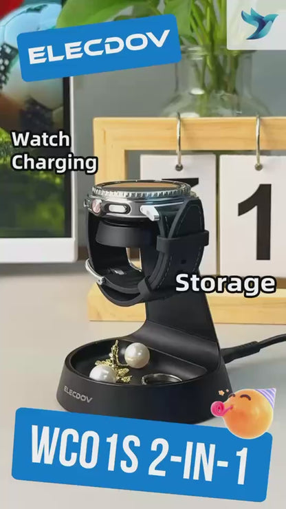 Elecdov WC01S 2-in-1 Magnetische Ladestation für Samsung