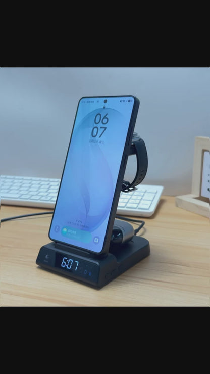 Elecdov C01 3-in-1 Magnetische Ladestation für Samsung, Inklusive Ladestecker